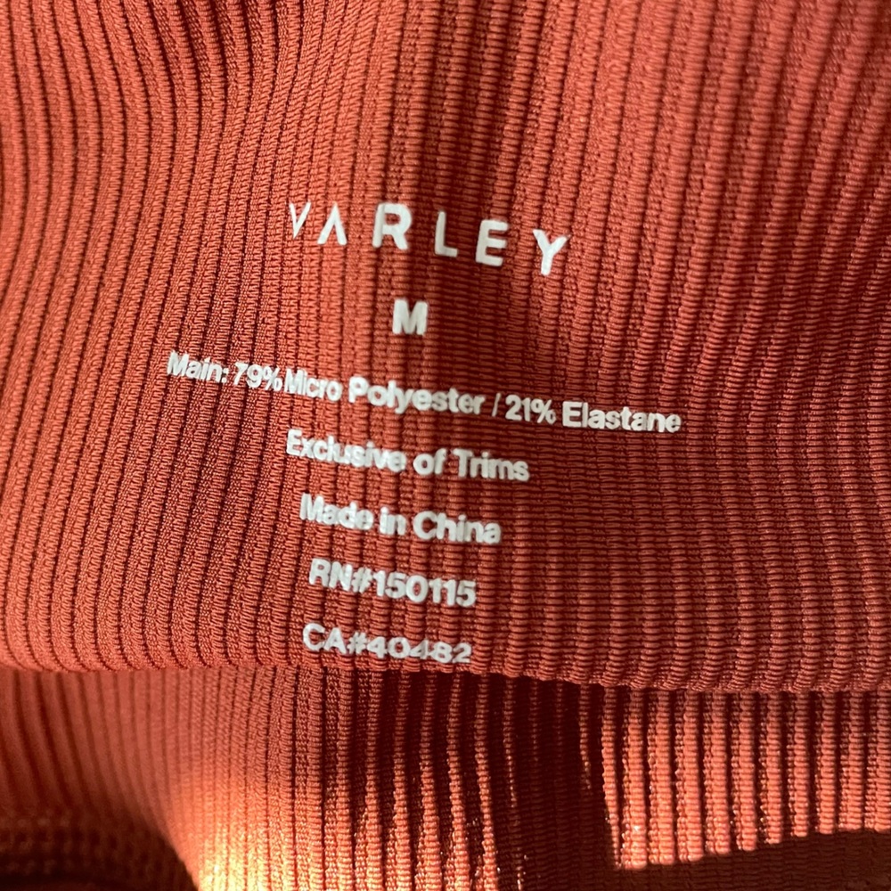 VARLEY LETS MOVE RIBBED HIGH RISE LEGGINGS 25 - In Smoked Paprika - Size Medium - Picture 9 of 9